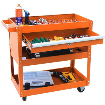 3 Tier Utility Rolling Tool Cart (Orange)